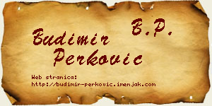 Budimir Perković vizit kartica